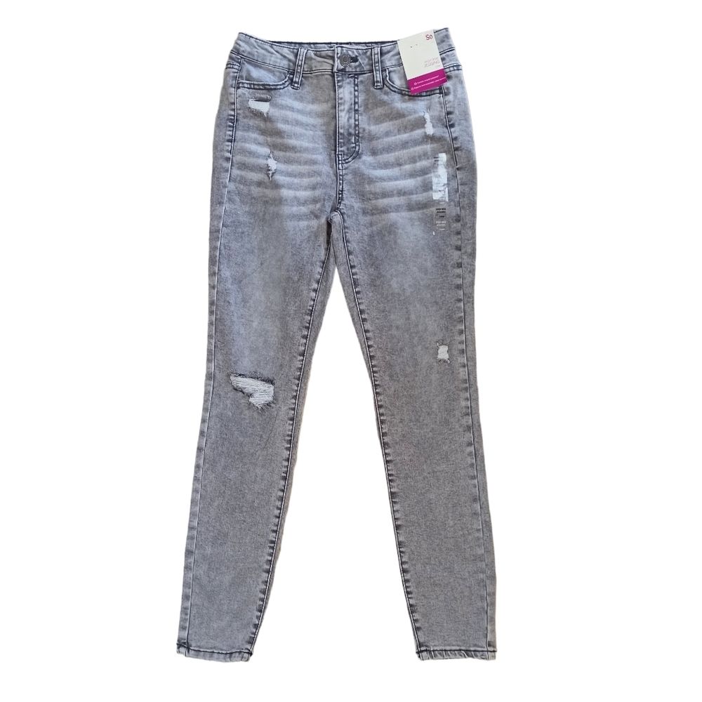 SO Jeggings High Rise Women's Gray Sz 7/28W NWT